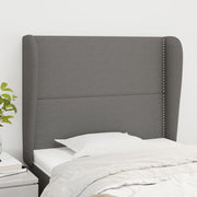 Hoofdbord 103x23x118/128 cm stof donkergrijs