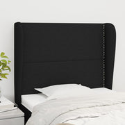 Hoofdbord stof zwart 103x23x118/128 cm