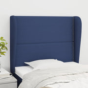 Hoofdbord 103x23x118/128 cm stof blauw