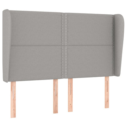 Hoofdbord Met Randen Stof Lichtgrijs 147 x 23 x 118/128 cm