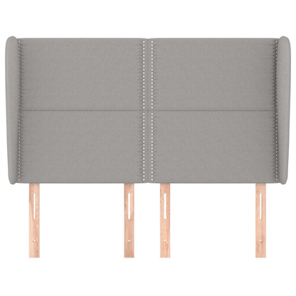 Hoofdbord Met Randen Stof Lichtgrijs 147 x 23 x 118/128 cm