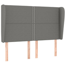Hoofdbord Met Randen Stof Donkergrijs 147 x 23 x 118/128 cm