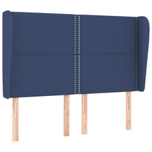 Hoofdbord Met Randen Stof Blauw 147 x 23 x 118/128 cm