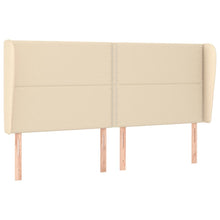 Hoofdbord Met Randen Stof Kleurig Crème 183 x 23 x 118/128 cm