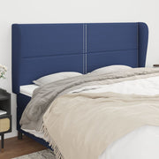 Hoofdbord 183x23x118/128 cm stof blauw