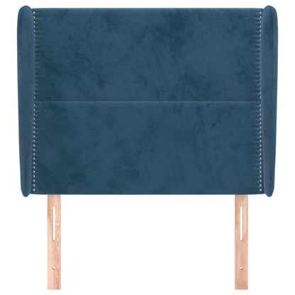 Hoofdbord Met Randen Fluweel 83 x 23 x 118/128 cm Donkerblauw