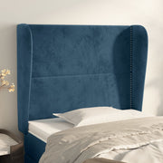 Hoofdbord 118/128 cm fluweel donkerblauw