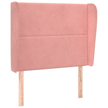 Hoofdbord Met Randen Fluweel 83 x 23 x 118/128 cm Roze