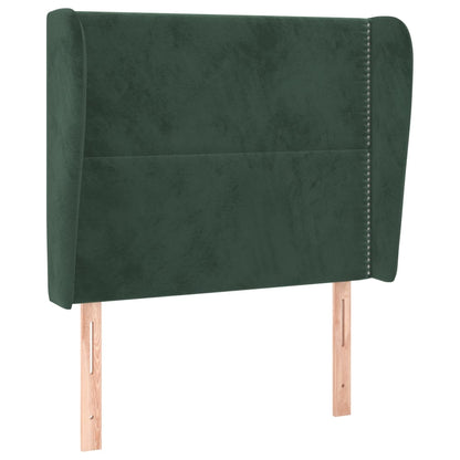 Hoofdbord Met Randen Fluweel 93 x 23 x 118/128 cm Donkergroen