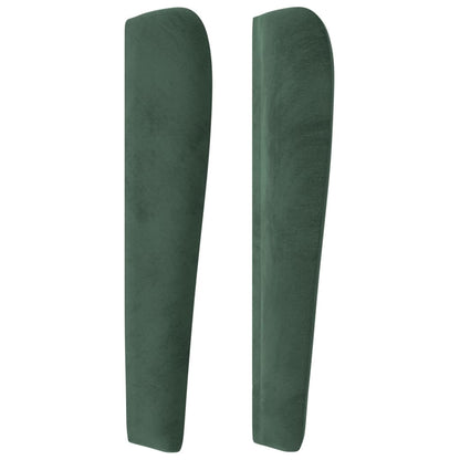 Hoofdbord Met Randen Fluweel 93 x 23 x 118/128 cm Donkergroen