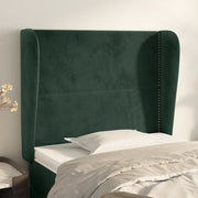 Hoofdbord 93x23x118/128 cm fluweel donkergroen