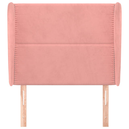 Hoofdbord Met Randen Fluweel 93 x 23 x 118/128 cm Roze