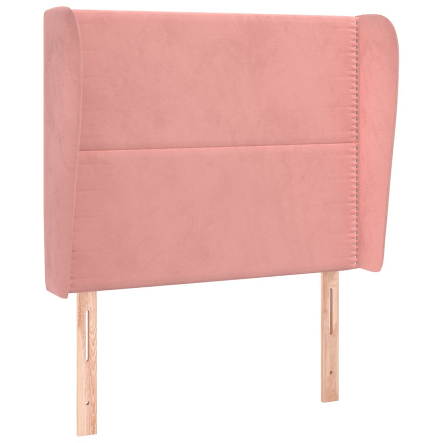 Hoofdbord Met Randen Fluweel 103 x 23 x 118/128 cm Roze