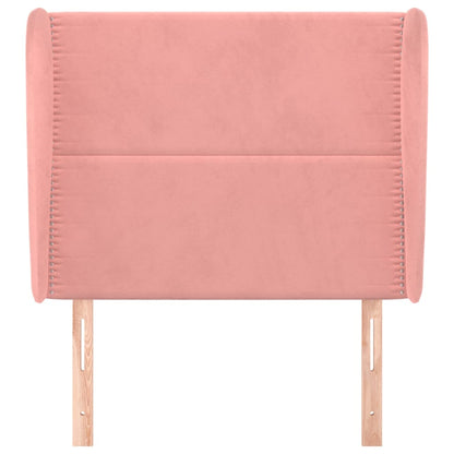 Hoofdbord Met Randen Fluweel 103 x 23 x 118/128 cm Roze