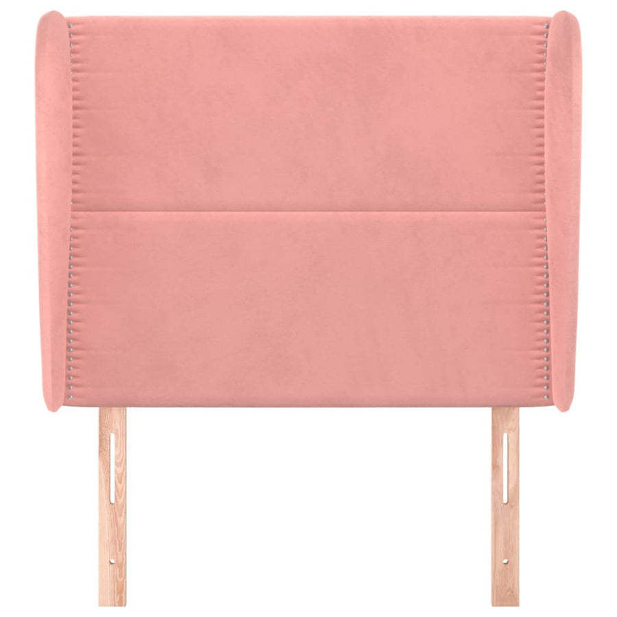 Hoofdbord Met Randen Fluweel 103 x 23 x 118/128 cm Roze