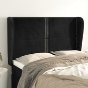 Hoofdbord 147x23x118/128 cm fluweel zwart