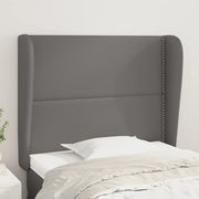 Hoofdbord 93x23x118/128 cm kunstleer grijs