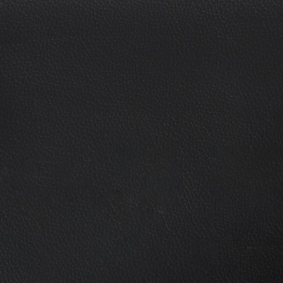 Hoofdbord met randen 147x23x118/128 cm kunstleer zwart 147 x 23 x 118/128 cm Zwart