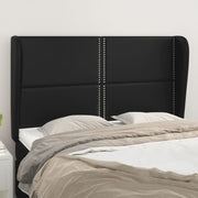 Hoofdbord 147x23x118/128 cm kunstleer zwart