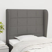 Hoofdbord 83x23x118/128 cm stof donkergrijs