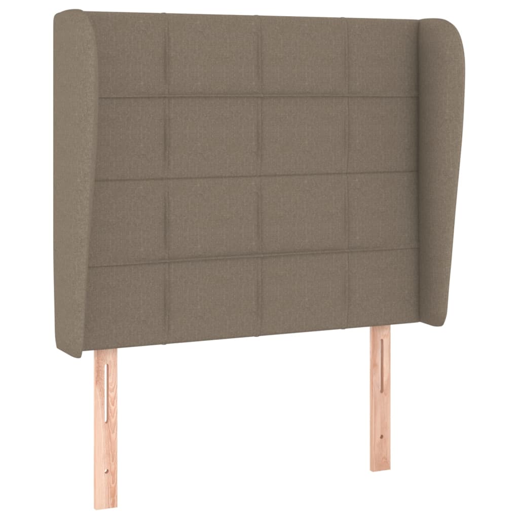 Hoofdbord met randen 83x23x118/128 cm stof taupe 83 x 23 x 118/128 cm Taupe