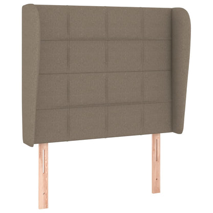 Hoofdbord met randen 83x23x118/128 cm stof taupe 83 x 23 x 118/128 cm Taupe