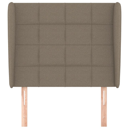 Hoofdbord met randen 83x23x118/128 cm stof taupe 83 x 23 x 118/128 cm Taupe