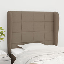 Hoofdbord met randen 83x23x118/128 cm stof taupe 83 x 23 x 118/128 cm Taupe
