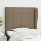 Hoofdbord Met Randen Stof 93 x 23 x 118/128 cm Taupe