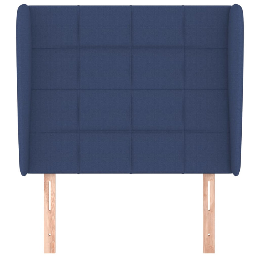 Hoofdbord Met Randen Stof 93 x 23 x 118/128 cm Blauw