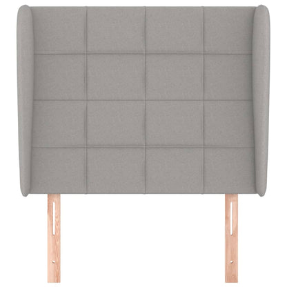 Hoofdbord met randen 103x23x118/128 cm stof lichtgrijs 103 x 23 x 118/128 cm Lichtgrijs