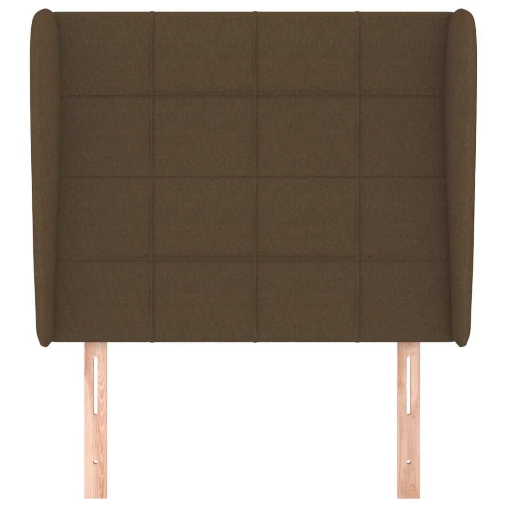 Hoofdbord Met Randen Stof 103 x 23 x 118/128 cm Donkerbruin