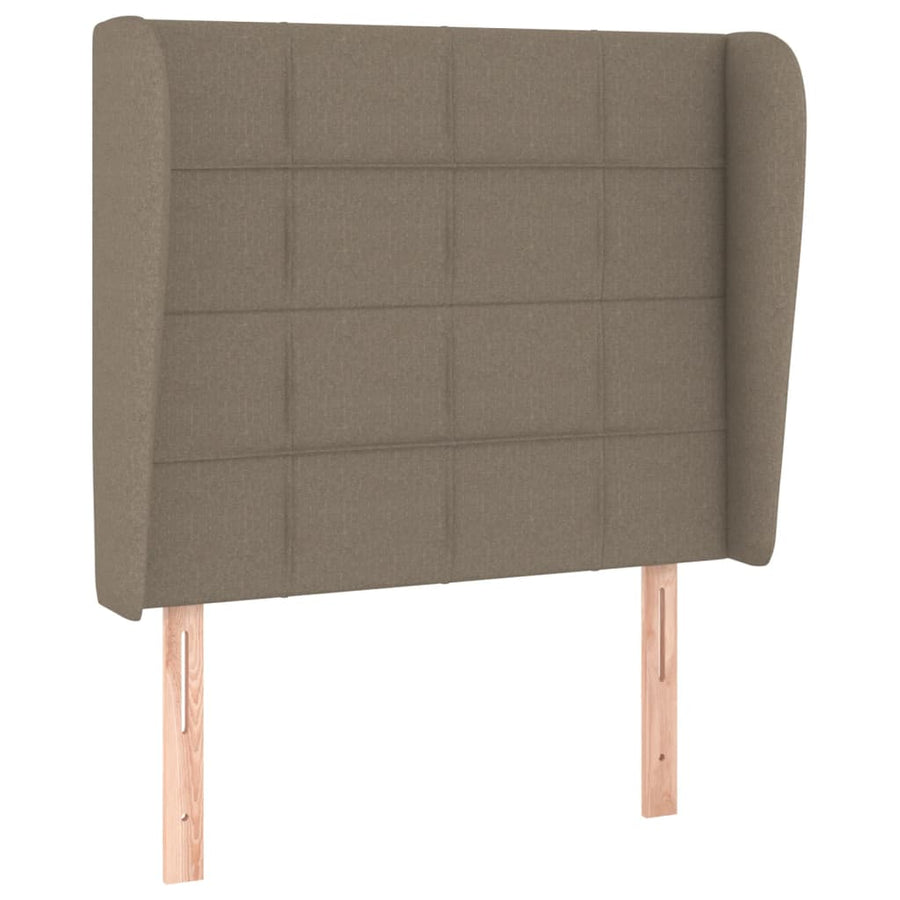 Hoofdbord Met Randen Stof 103 x 23 x 118/128 cm Taupe