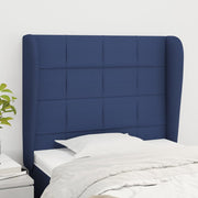 Hoofdbord 103x23x118/128 cm stof blauw