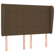 Hoofdbord met randen 147x23x118/128 cm stof donkerbruin 147 x 23 x 118/128 cm Donkerbruin