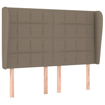 Hoofdbord Met Randen Stof 147 x 23 x 118/128 cm Taupe