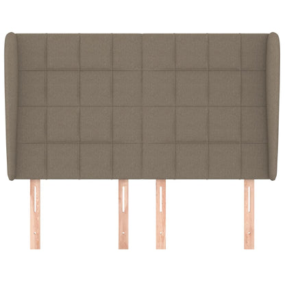 Hoofdbord Met Randen Stof 147 x 23 x 118/128 cm Taupe