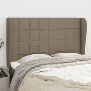 Hoofdbord 147x23x118/128 cm stof taupe