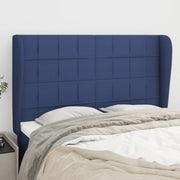 Hoofdbord 147x23x118/128 cm stof blauw