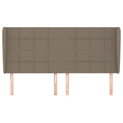 Hoofdbord met randen 163x23x118/128 cm stof taupe 163 x 23 x 118/128 cm Taupe