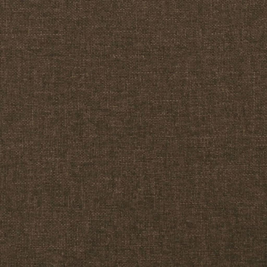Hoofdbord Met Randen Stof 183 x 23 x 118/128 cm Donkerbruin