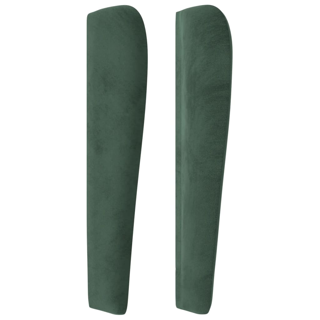 Hoofdbord met randen 93x23x118/128 cm fluweel donkergroen 93 x 23 x 118/128 cm Donkergroen