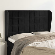 Hoofdbord 147x23x118/128 cm fluweel zwart