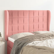 Hoofdbord 147x23x118/128 cm fluweel roze