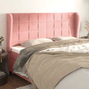 Hoofdbord fluweel roze 163x23x118/128 cm