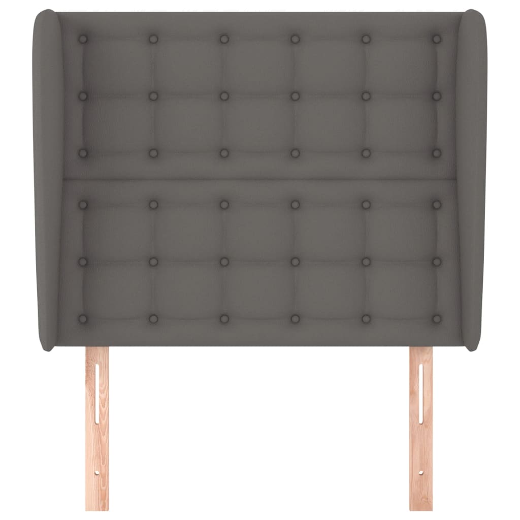 Hoofdbord Met Randen Kunstleer 83 x 23 x 118/128 cm Grijs