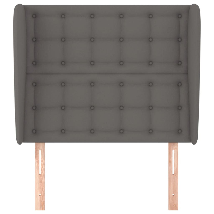 Hoofdbord Met Randen Kunstleer 83 x 23 x 118/128 cm Grijs