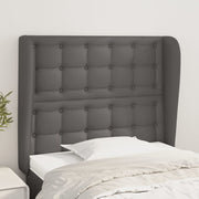Hoofdbord 83x23x118/128 cm kunstleer grijs