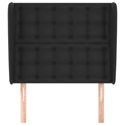 Hoofdbord Met Randen Kunstleer 93 x 23 x 118/128 cm Zwart