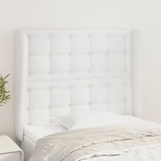 Hoofdbord 93x23x118/128 cm kunstleer wit